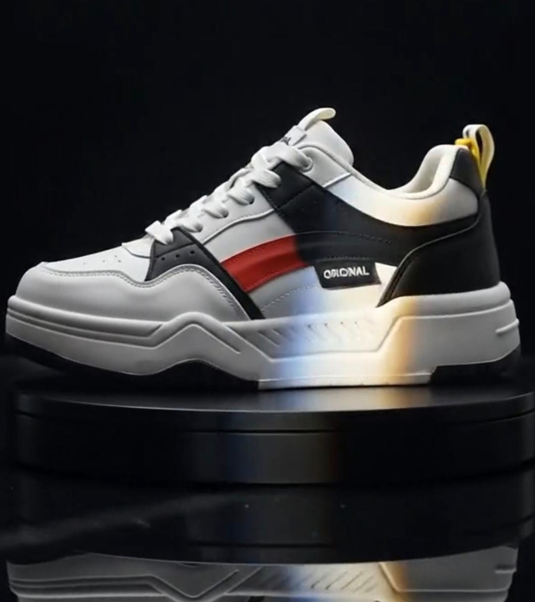 Zapatilla Deportiva Original Punto – 25227‑M10 – Blanco / Negro / Rojo