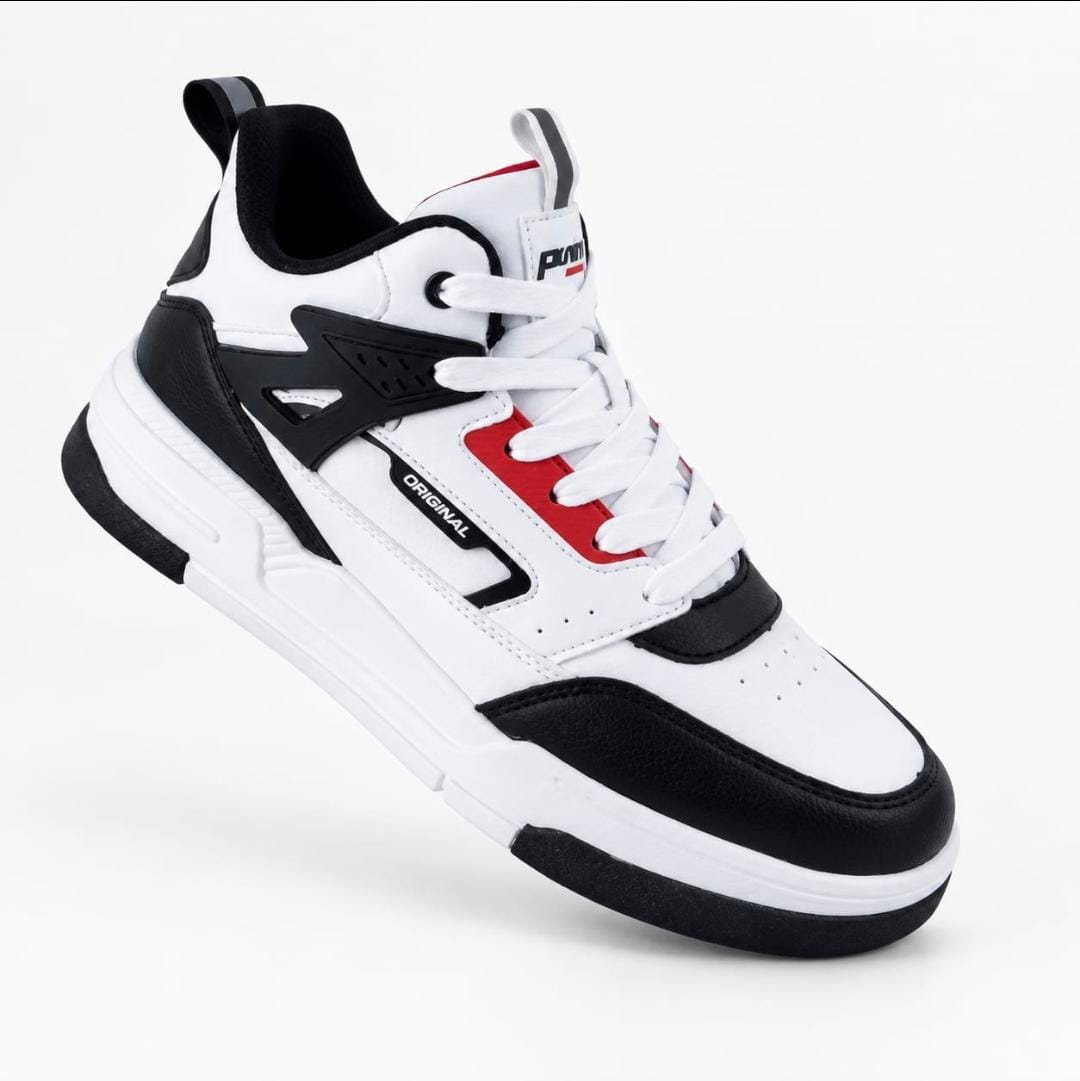 Zapatilla Deportiva Original Punto – 25227‑M10 – Blanco / Negro / Rojo